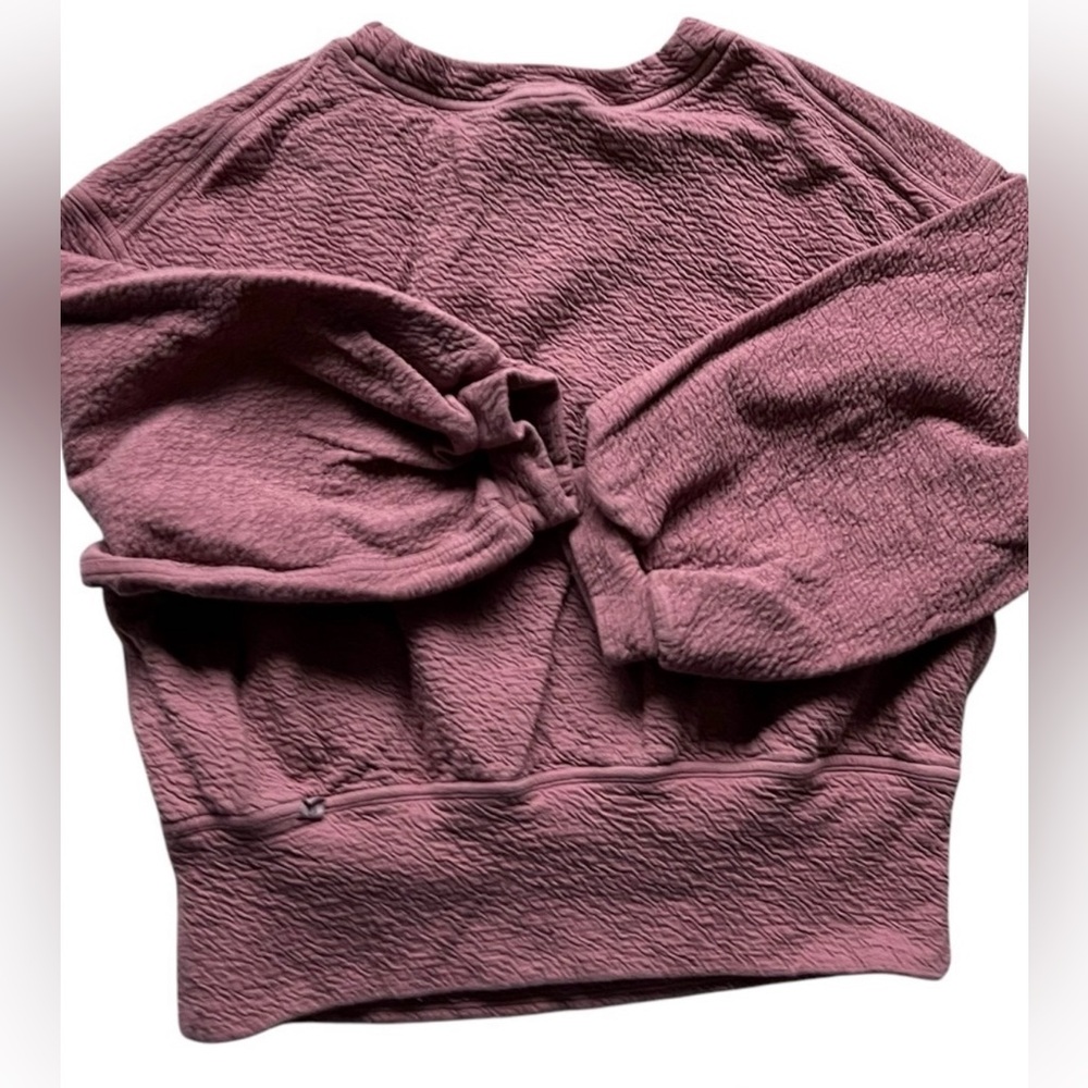 Lululemon Textured Crewneck Pullover Spiced Chai Size 6 - Picture 6 of 10